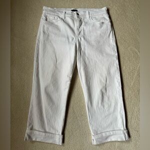 NYDJ white denim capri Size 10